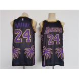 Men's Los Angeles Lakers #24 Kobe Bryant Black Throwback basketball Jersey
