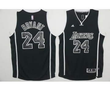 Men's Los Angeles Lakers #24 Kobe Bryant Black With Black Stitched NBA Adidas Revolution 30 Swingman Jersey