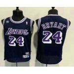 Men's Los Angeles Lakers #24 Kobe Bryant Navy Blue Hardwood Classics Soul Swingman Throwback Jersey