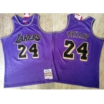 Men's Los Angeles Lakers #24 Kobe Bryant Purple 2007-08 Hardwood Classics Soul AU Throwback Jersey