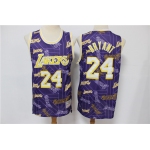 Men's Los Angeles Lakers #24 Kobe Bryant Purple Tear Up Pack Mitchell & Ness Swingman Jeresy