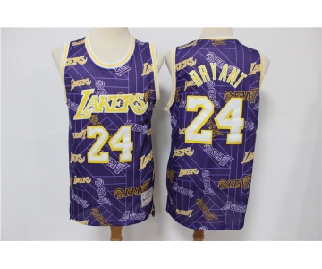 Men's Los Angeles Lakers #24 Kobe Bryant Purple Tear Up Pack Mitchell & Ness Swingman Jeresy