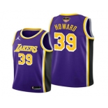 Men's Los Angeles Lakers #39 Dwight Howard 2020 Purple Finals Stitched NBA Jersey