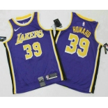 Men's Los Angeles Lakers #39 Dwight Howard Purple 2019 Nike Swingman Printed NBA Jersey