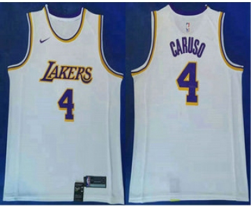 Men's Los Angeles Lakers #4 Alex Caruso 2019 White Nike Swingman Stitched NBA Jersey