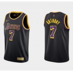 Men's Los Angeles Lakers #7 Carmelo Anthony Balck Earned Edition Stitched Basketball Jersey