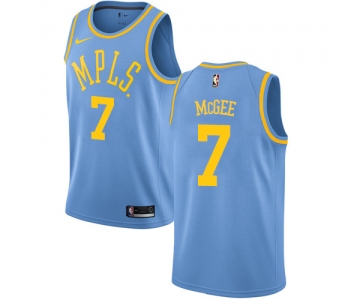 Men's Los Angeles Lakers #7 JaVale McGee Blue Nike NBA Hardwood Classics Authentic Jersey