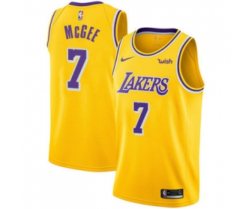 Men's Los Angeles Lakers #7 JaVale McGee Gold Nike NBA Icon Edition Swingman Jersey