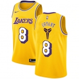 Men's Los Angeles Lakers #8 Kobe Bryant Yellow Nike Swingman Black Mamba Logo Swingman Jeresy