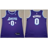 Men's Purple Los Angeles Lakers #0 Russell Westbrook bibigo City Edition Stitched