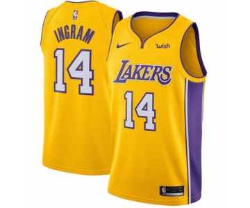 Nike Lakers #14 Brandon Ingram Gold NBA Swingman Icon Edition Jersey