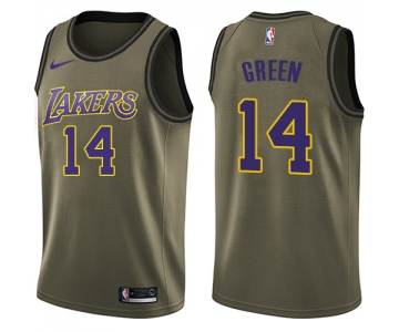 Nike Lakers #14 Danny Green Green NBA Swingman Salute to Service Jersey