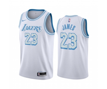 Nike Lakers #23 LeBron James White NBA Swingman 2020-21 City Edition Jersey