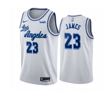 Nike Lakers #23 Lebron James White 2019-20 Hardwood Classic Edition Stitched NBA Jersey