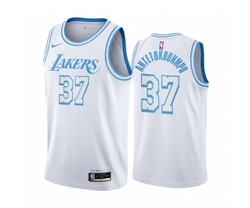 Nike Lakers #37 Kostas Antetokounmpo White NBA Swingman 2020-21 City Edition Jersey