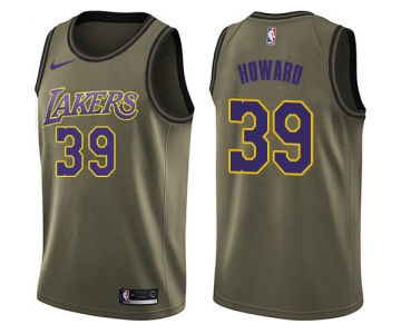 Nike Lakers #39 Dwight Howard Green NBA Swingman Salute to Service Jersey