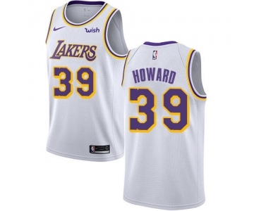 Nike Lakers #39 Dwight Howard White NBA Swingman Association Edition Jersey