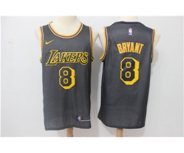 Nike Lakers #8 Kobe Bryant Black City Edition Swingman Jersey