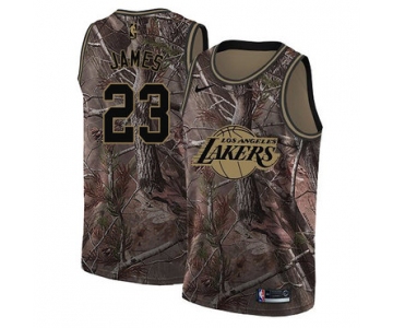 Nike Los Angeles Lakers #23 LeBron James Camo NBA Swingman Realtree Collection Jersey