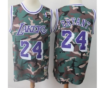 Swingman Lakers #24 Kobe Bryant Camo Stitched Basketball Jersey