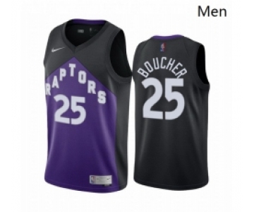 Men Toronto Raptors 25 Chris Boucher Purple NBA Swingman 2020 21 Earned Edition Jersey