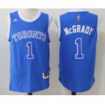 Men's Toronto Raptors #1 Tracy McGrady Blue Stitched 2017 NBA Adidas Revolution 30 Swingman Jersey