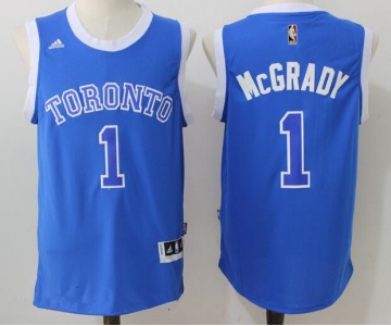 Men's Toronto Raptors #1 Tracy McGrady Blue Stitched 2017 NBA Adidas Revolution 30 Swingman Jersey