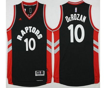 Men's Toronto Raptors #10 Demar DeRozan Revolution 30 Swingman 2015-16 New Black Jersey