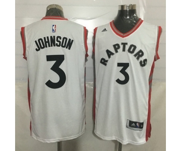 Men's Toronto Raptors #3 James Johnson White New NBA Rev 30 Swingman Jersey