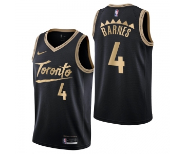 Men's Toronto Raptors #4 Scottie Barnes City Edition Black Jersey