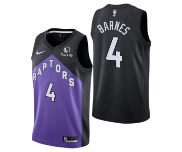 Men's Toronto Raptors #4 Scottie Barnes Earned Edition Black Jersey
