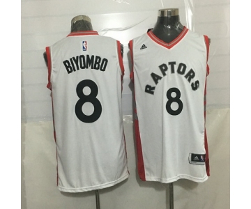 Men's Toronto Raptors #8 Bismack Biyombo White New NBA Rev 30 Swingman Jersey