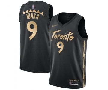 Men's Toronto Raptors #9 Serge Ibaka Black Basketball Swingman City Edition 2019-20 Jersey