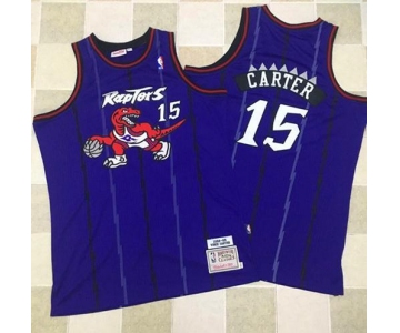 Mitchell And Ness Toronto Raptors #15 Vince Carter Purple Throwback Stitched NBA Jersey