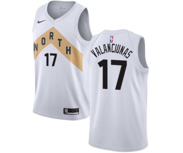 Nike Raptors #17 Jonas Valanciunas White NBA Swingman City Edition Jersey