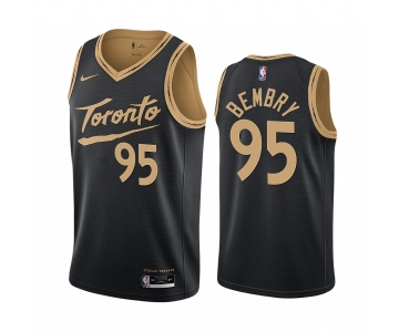 Nike Raptors #95 DeAndre' Bembry Black NBA Swingman 2020-21 City Edition Jersey