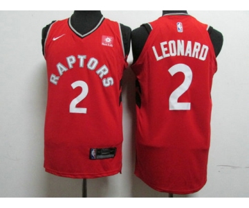 Nike Toronto Raptors 2 Kawhi Leonard Red NBA Authentic Icon Edition Jersey