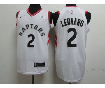 Nike Toronto Raptors 2 Kawhi Leonard White NBA Authentic Association Edition Jersey