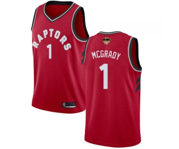 Raptors #1 Tracy Mcgrady Red 2019 Finals Bound Basketball Swingman Icon Edition Jersey