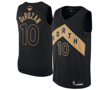 Raptors #10 DeMar DeRozan Black 2019 Finals Bound Basketball Swingman City Edition Jersey