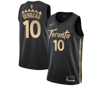 Raptors #10 DeMar DeRozan Black Basketball Swingman City Edition 2019-20 Jersey