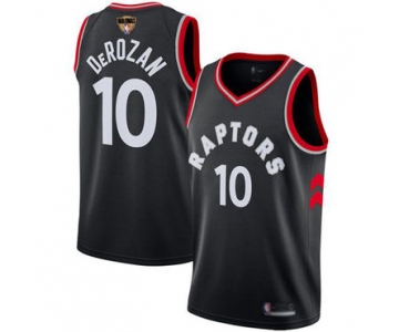 Raptors #10 DeMar DeRozan Black Statement Edition 2019 Finals Bound Basketball Swingman Jersey