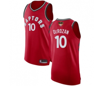 Raptors #10 DeMar DeRozan Red 2019 Finals Bound Basketball Authentic Icon Edition Jersey