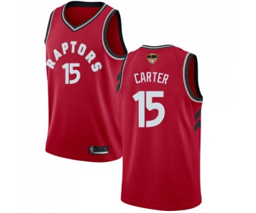 Raptors #15 Vince Carter Red 2019 Finals Bound Basketball Swingman Icon Edition Jersey