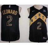 Raptors 2 Kawhi Leonard Black City Edition Nike Swingman Jersey