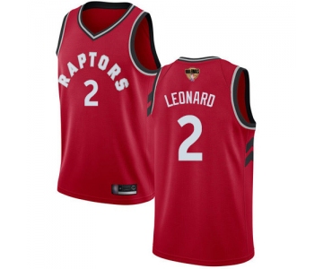 Raptors #2 Kawhi Leonard Red 2019 Finals Bound Basketball Swingman Icon Edition Jersey