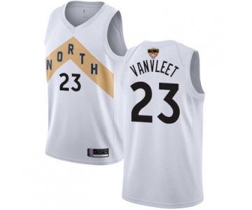 Raptors #23 Fred VanVleet White 2019 Finals Bound Basketball Swingman City Edition 2018-19 Jersey