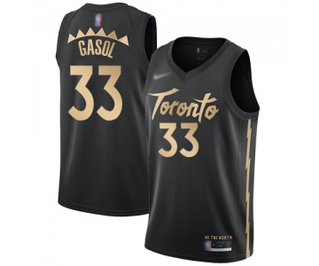 Raptors #33 Marc Gasol Black Basketball Swingman City Edition 2019-20 Jersey