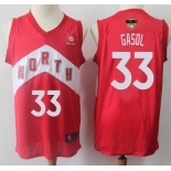 Raptors #33 Marc Gasol Red 2019 Finals Bound Basketball Swingman Earned Edition Jersey