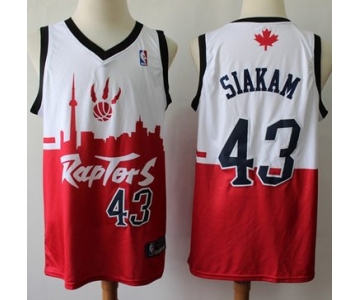 Raptors #43 Pascal Siakam White Red Basketball Swingman City Edition Jersey